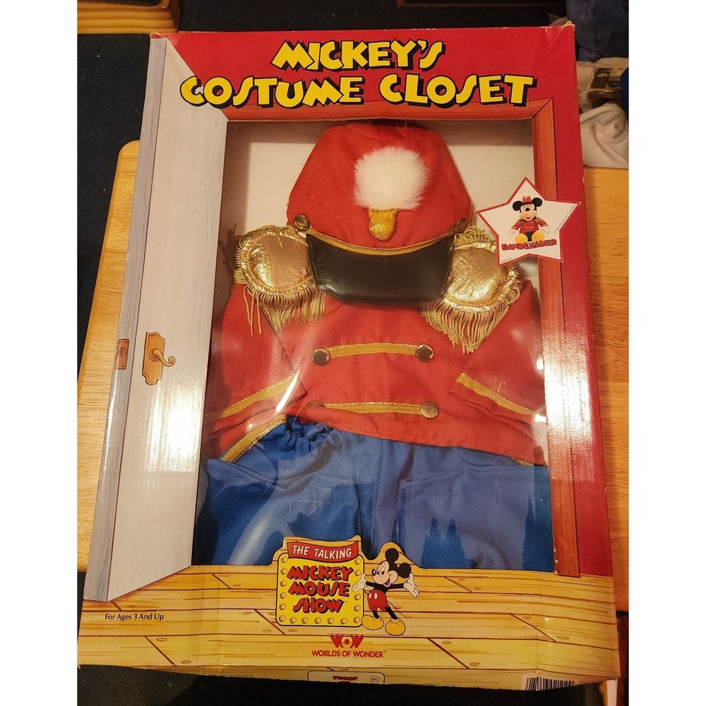 Mickeys Costume Closet Band Leader Outfit Talking Mickey Mouse Worlds of Wonder